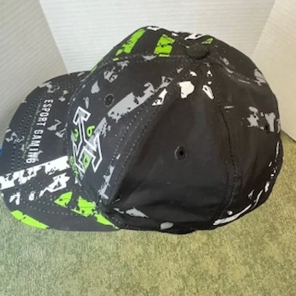 ESX‎ 360 Esports Pro-Wear Gaming Hat Youth Snapback Black Neon Green 46ESA0002